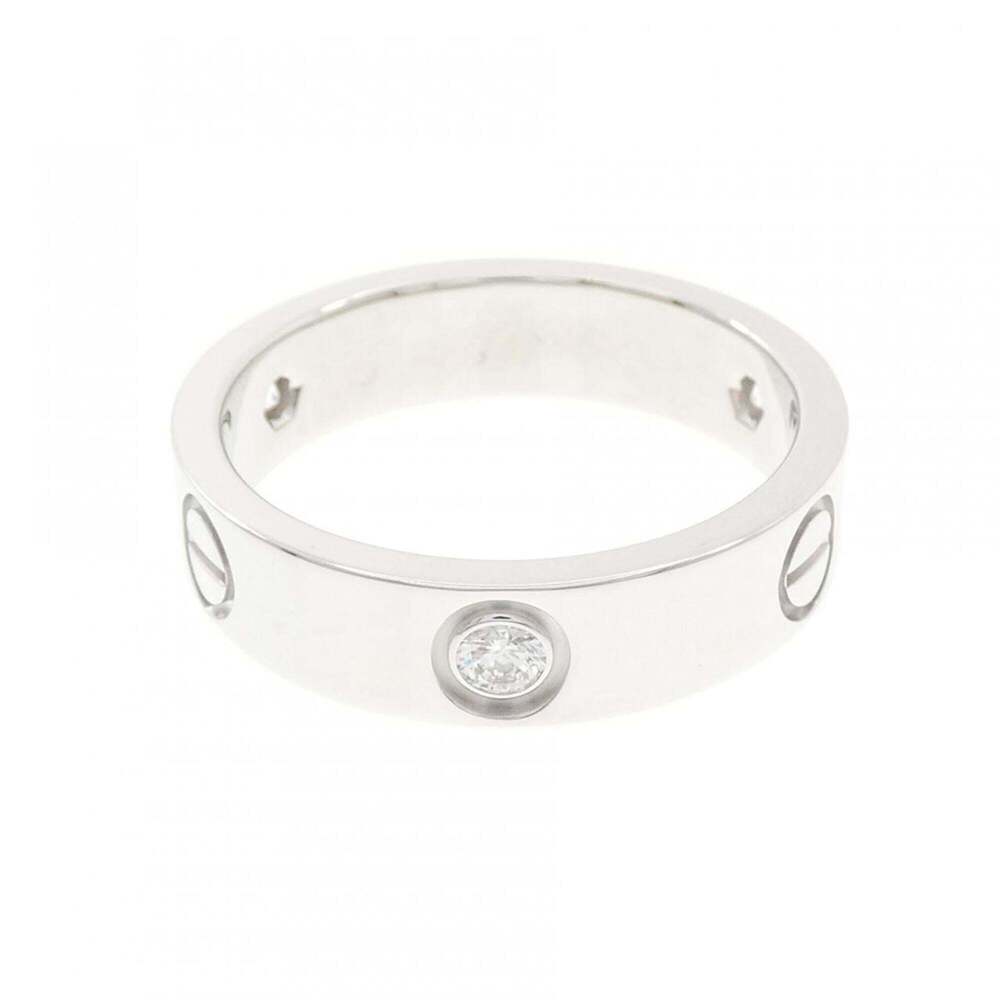 CARTIER Silver Diamond Love Ring - Picture 2 of 4